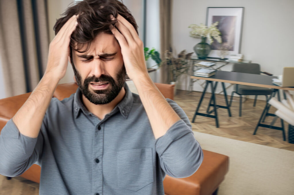 Homme ayant une douleur chronique